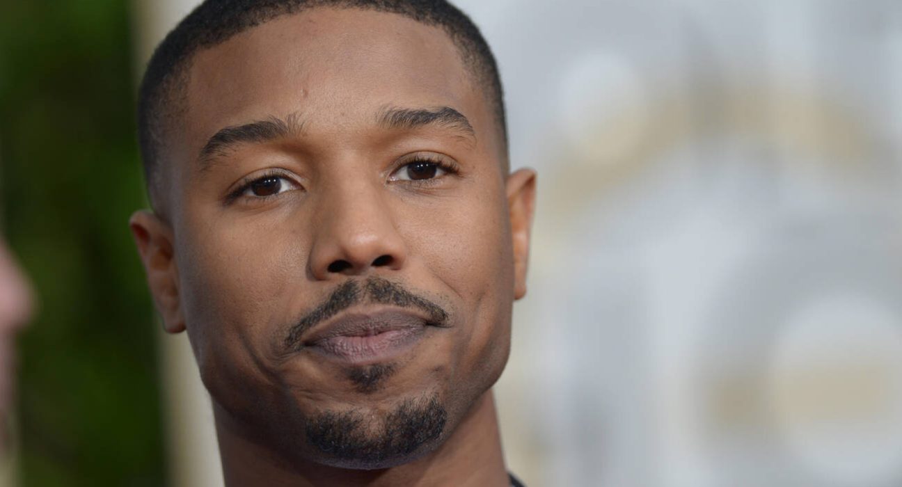 Michael B Jordan arrives at the Golden Globe awards