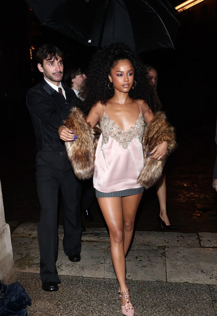 Tyla arrives at the Valentino Show "Interferenze" Fall/Winter